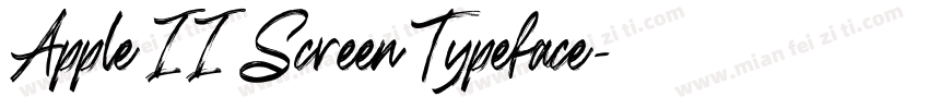 Apple II Screen Typeface字体转换